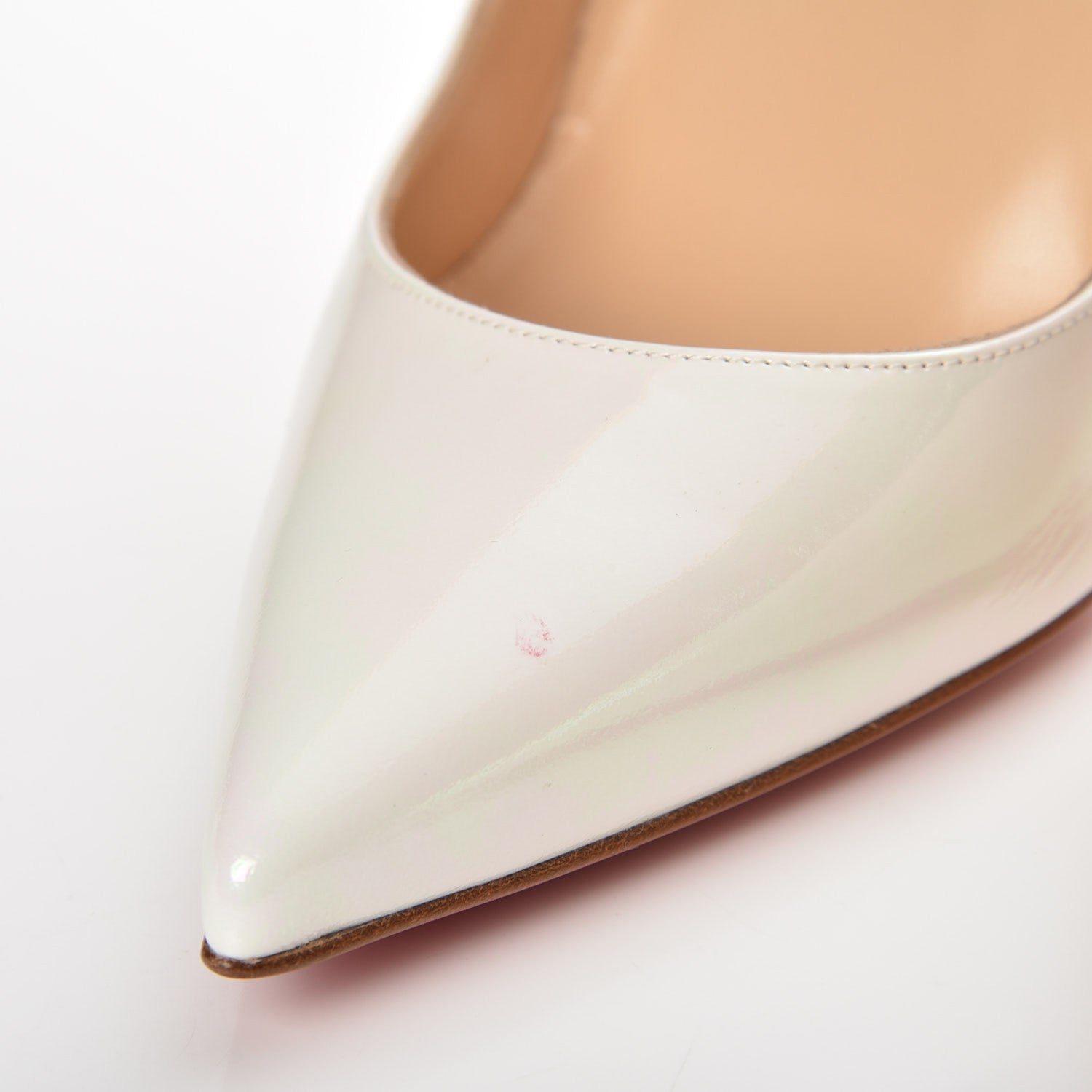 Christian Louboutin Patent So Kate 120 Pumps 37.5 White 8 of 9
