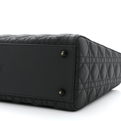 Christian Dior Ultra Matte Calfskin Cannage Large Lady Dior Black 11 of 11