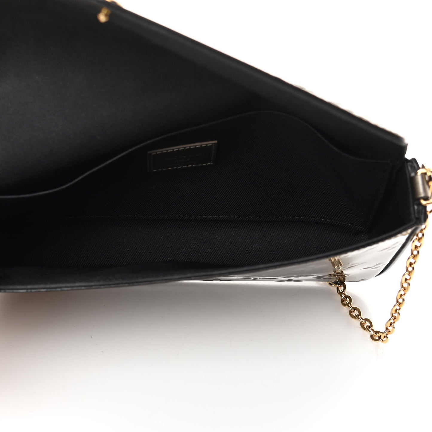 Vernis Felicie Pochette Chain Wallet Champagne Metallise