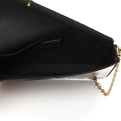 Louis Vuitton Vernis Felicie Pochette Chain Wallet Champagne Metallise 7 of 13