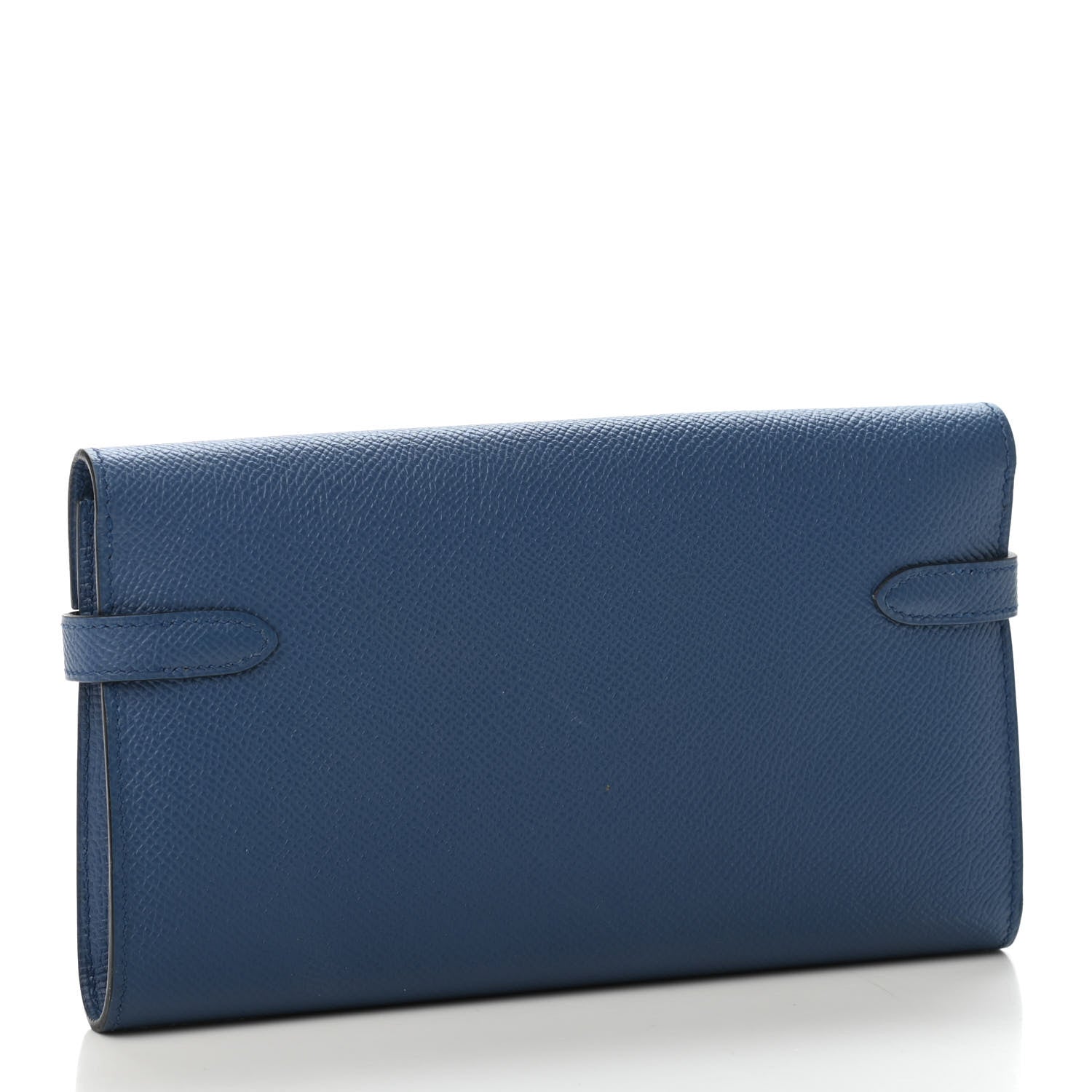 Hermes Epsom Kelly Longue Wallet Blue Agate 2 of 5
