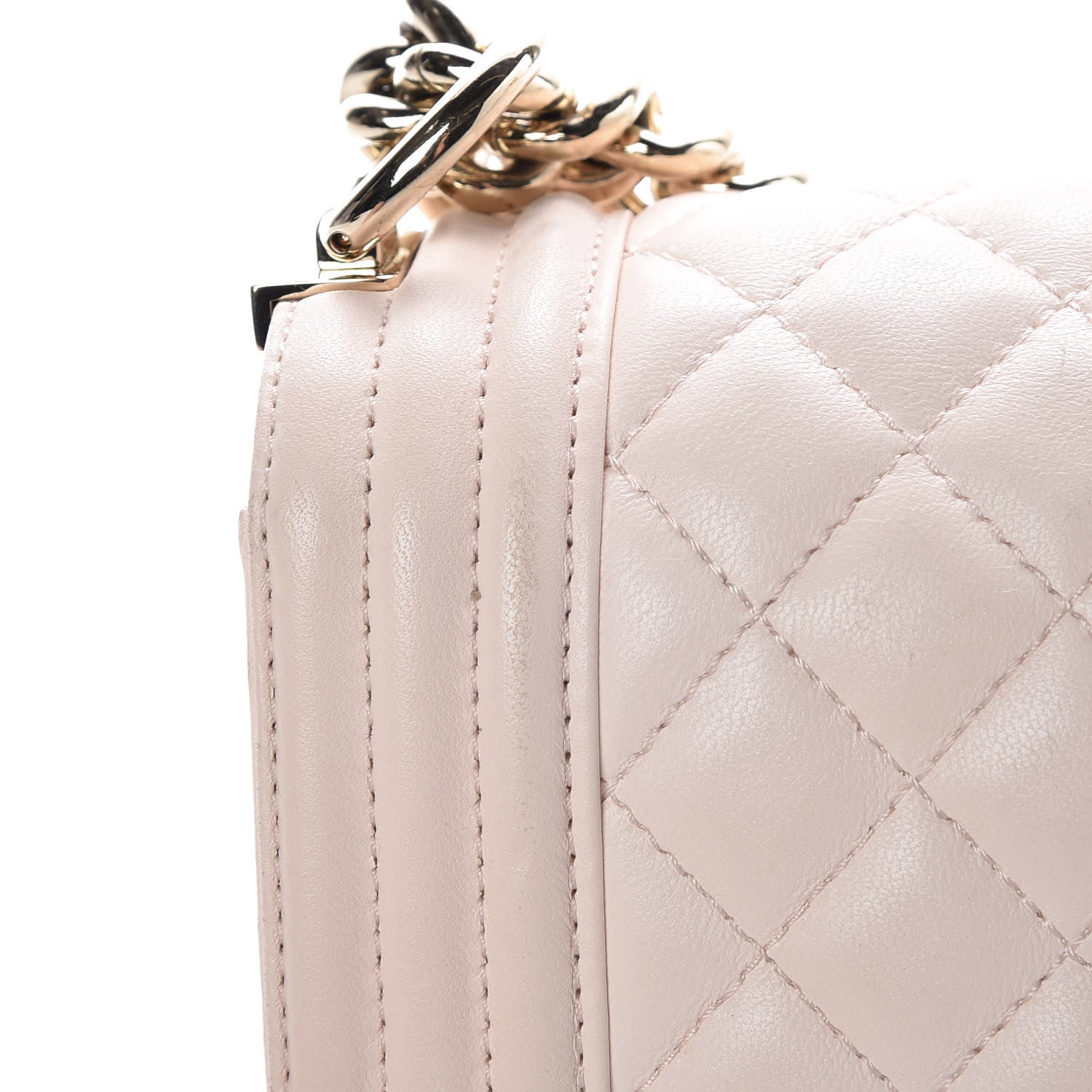 Chanel Lambskin Quilted Medium Boy Flap Light Pink 16 of 19