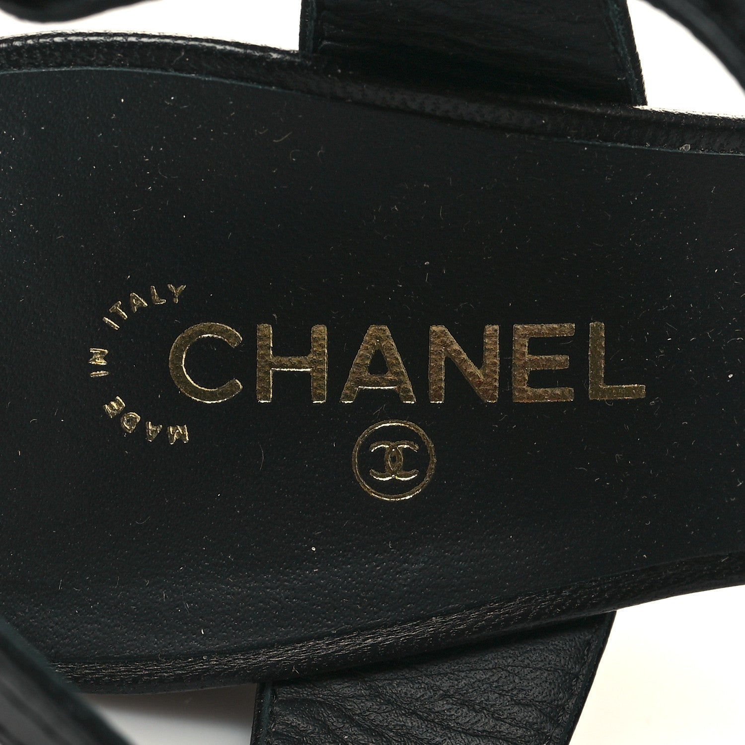 Chanel Goatskin CC Turnlock Sandals 38 Black 8 of 8