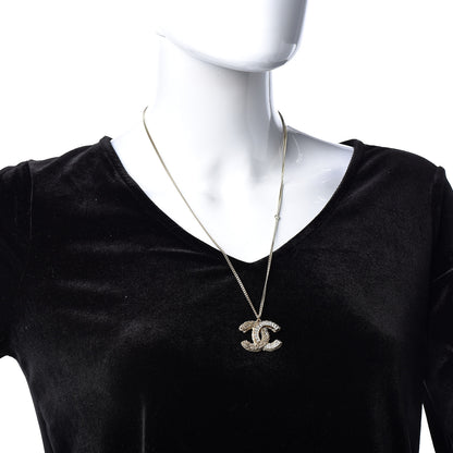 Chanel Crystal Chain CC Necklace Light Gold 2 of 5