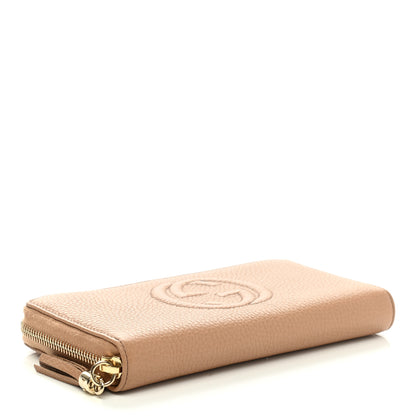 Gucci Pebbled Calfskin Soho Zip Around Wallet Camelia 4 of 7