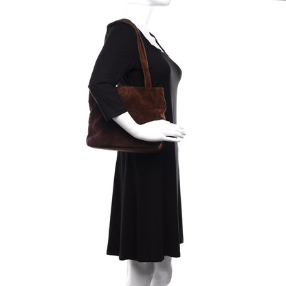 Chanel Suede CC Shoulder Bag Brown 2 of 14