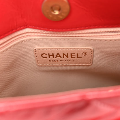Chanel Shiny Crumpled Calfskin Quilted Wavy CC Hobo Red 6 of 9
