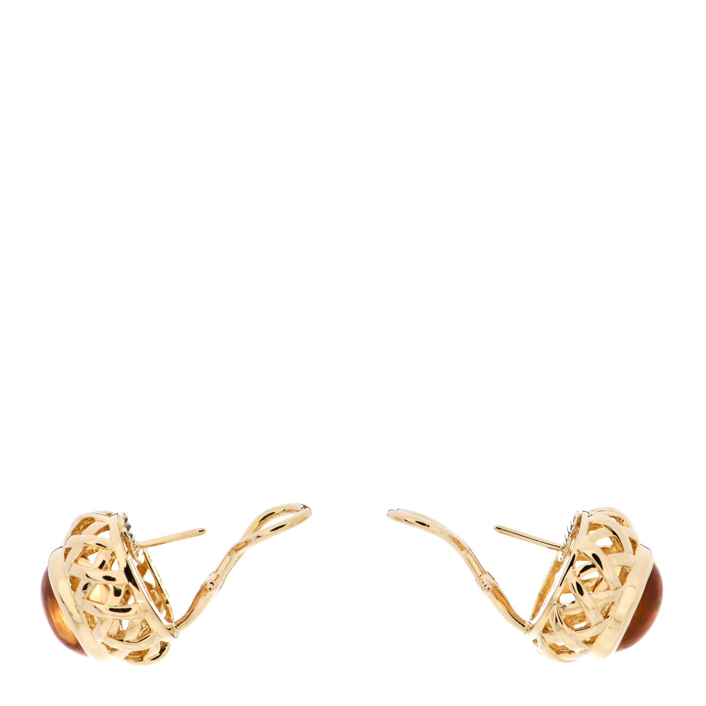 18K Yellow Gold Citrine Paloma Picasso Basket Earrings