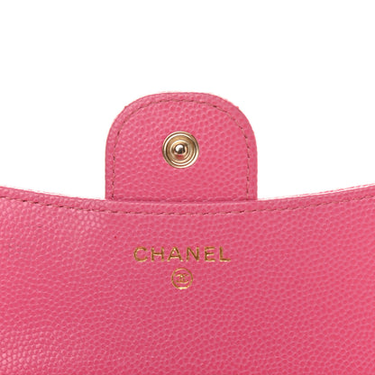 Chanel Caviar Quilted Compact Flap Wallet Pink 6 of 8