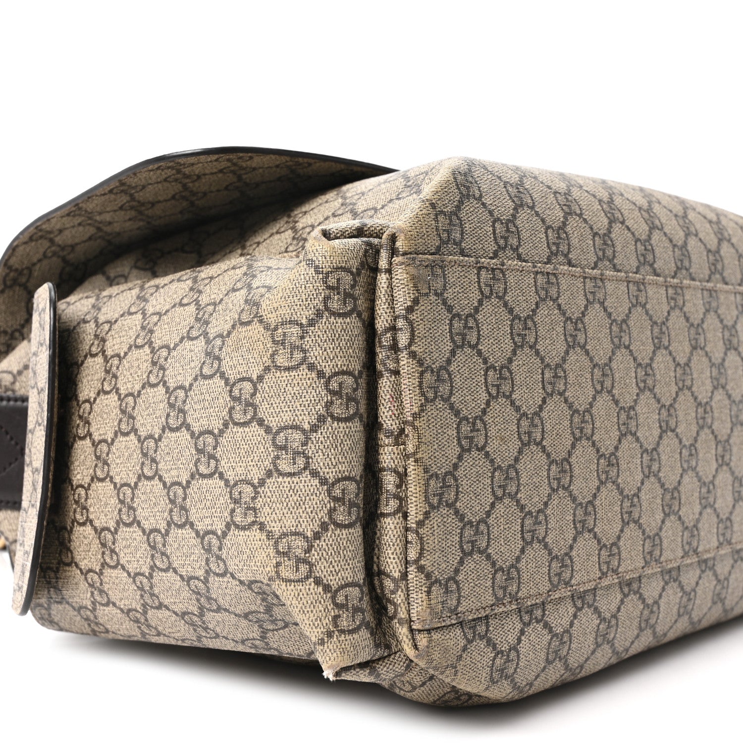 Gucci GG Plus Monogram Messenger Diaper Bag Dark Brown 9 of 10