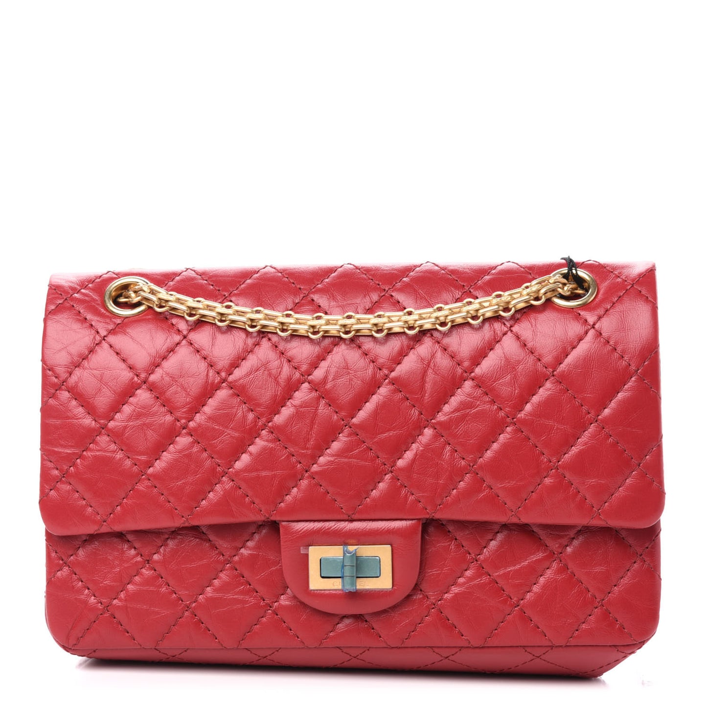 Aged Calfskin Quilted 2.55 Reissue 225 Flap Red