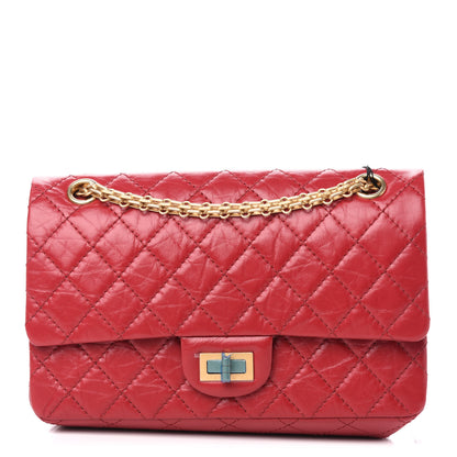 Chanel Aged Calfskin Quilted 2.55 Reissue 225 Flap Red 1 of 12