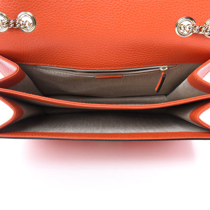 Gucci Dollar Calfskin Interlocking G Shoulder Bag Sun Orange 5 of 10