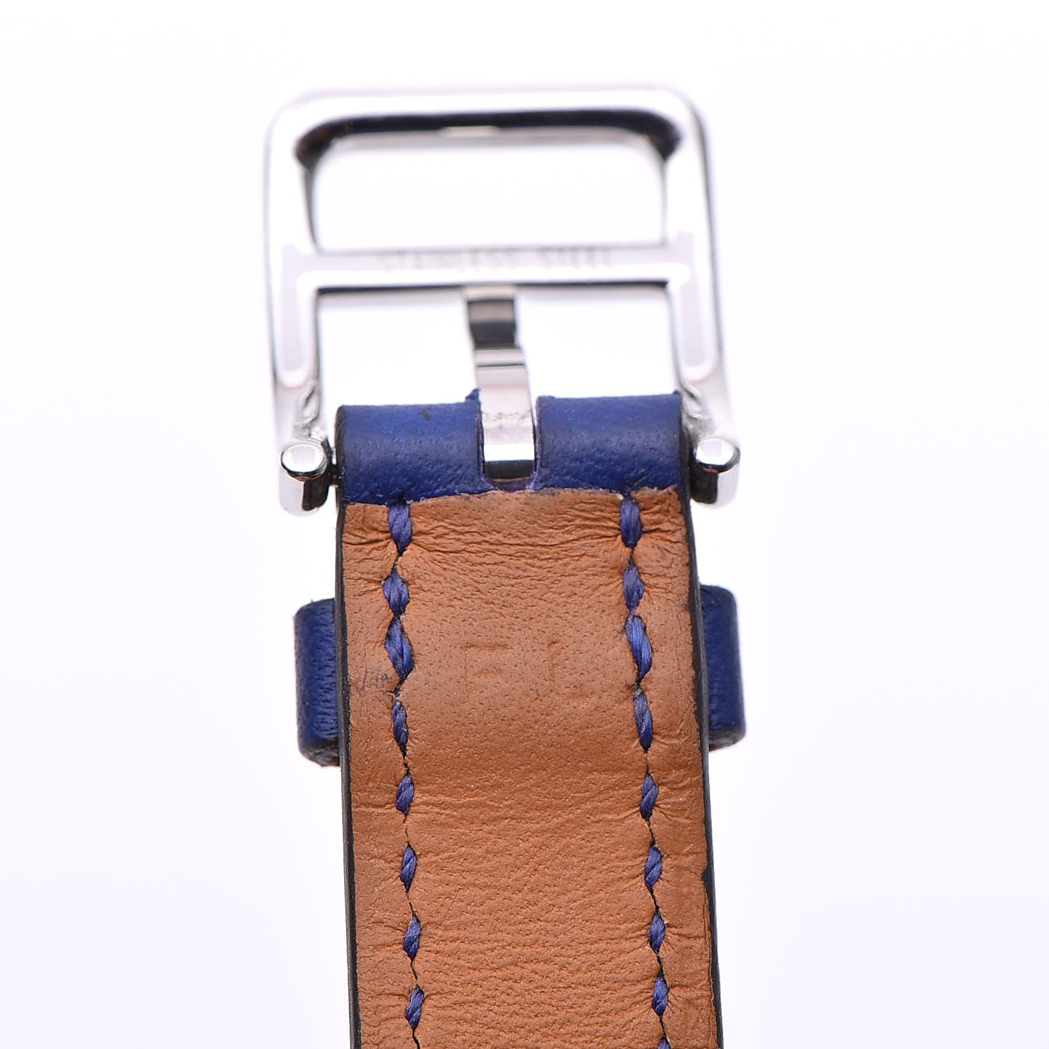 Hermes Stainless Steel Swift 23mm Cape Cod Double Tour Quartz Watch Bleu Electrique 7 of 7