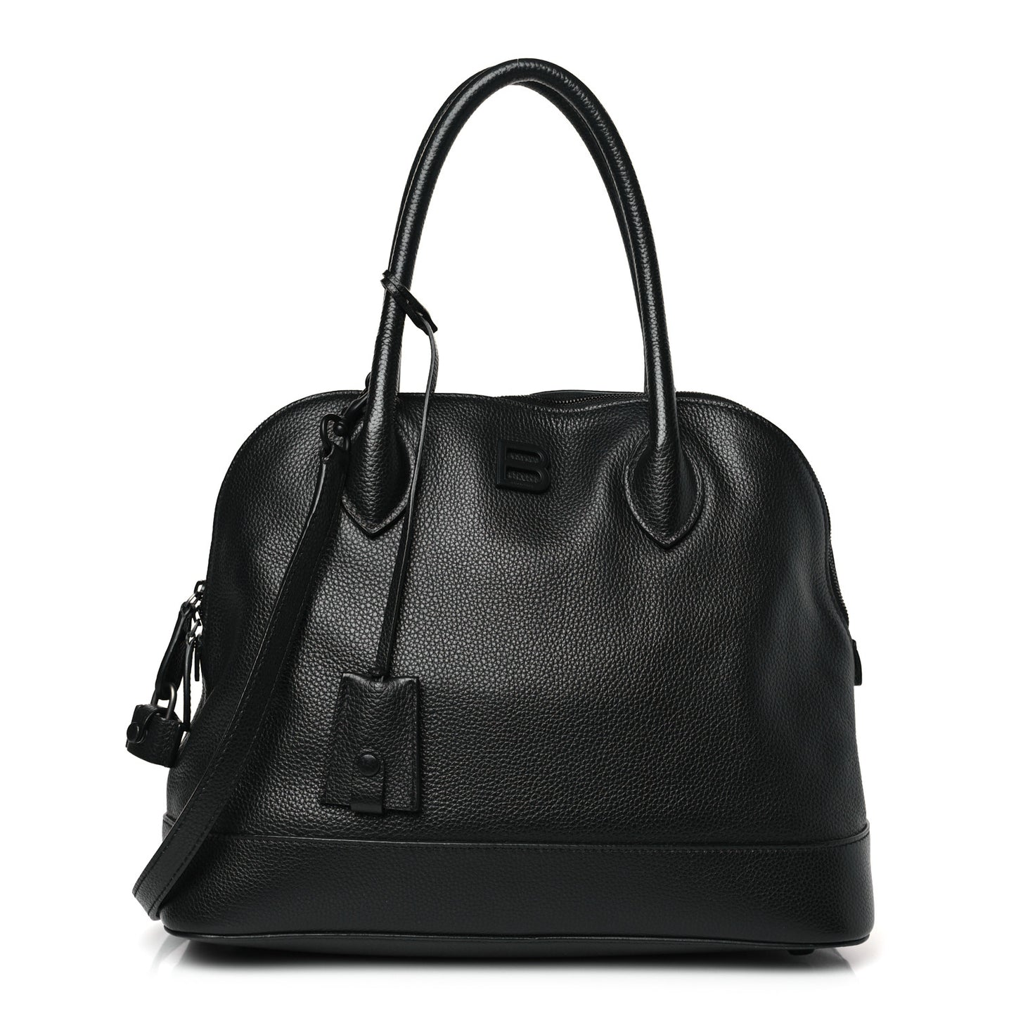 Supple Calfskin Ville Top Handle Bag Black