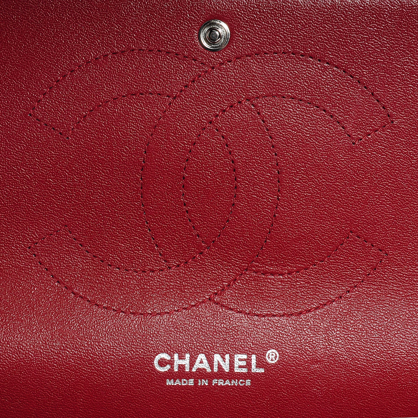 Lambskin Jumbo Double Flap Red