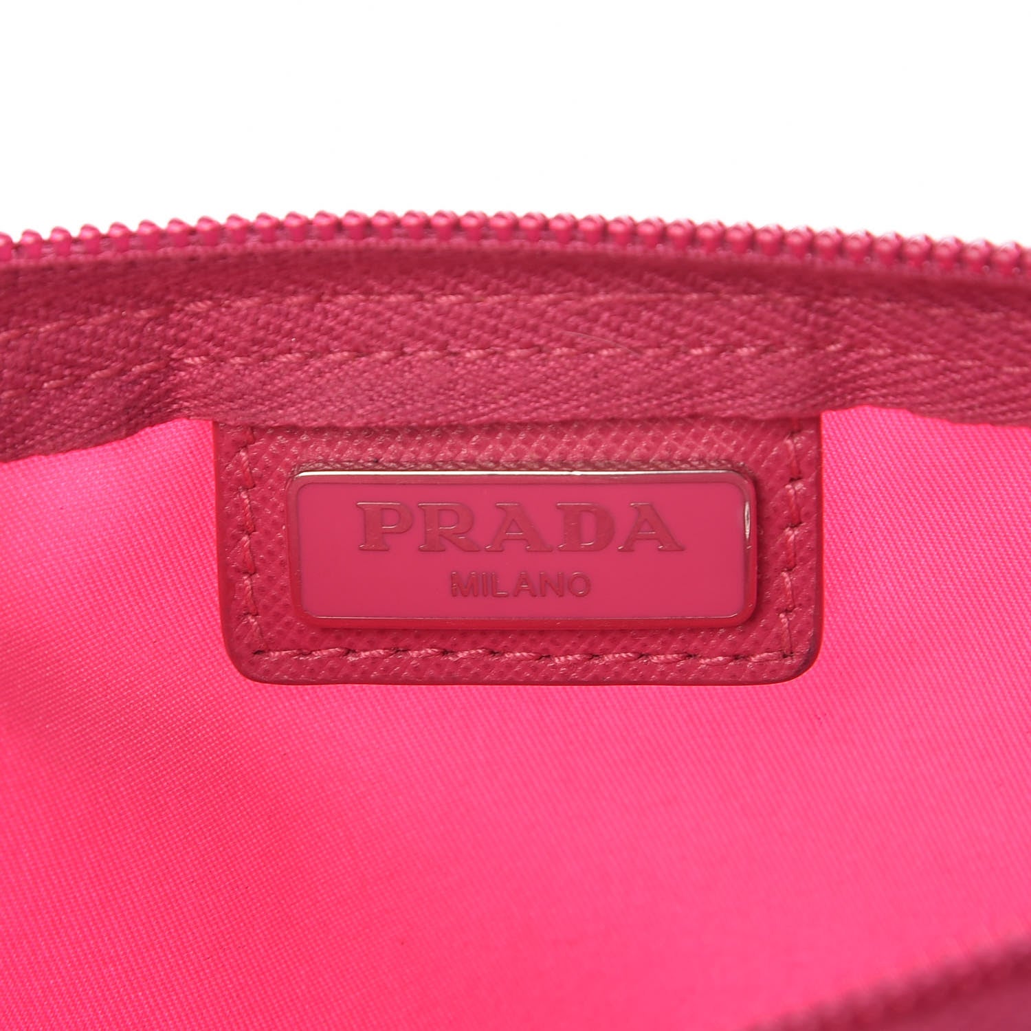 Prada Nylon Vela Cosmetic Pouch Fuxia 8 of 11