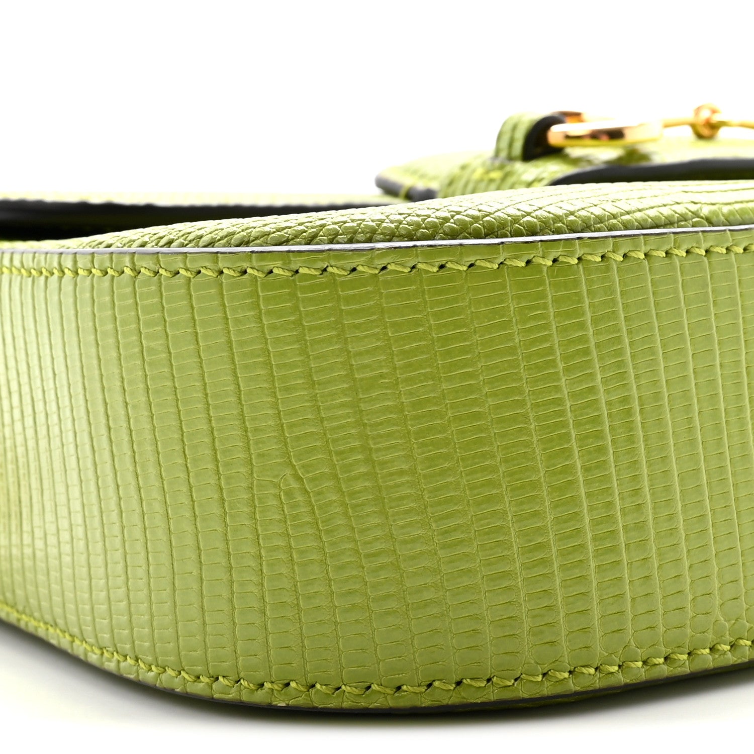 Gucci Lizard Mini Horsebit 1955 Shoulder Bag Green 9 of 10