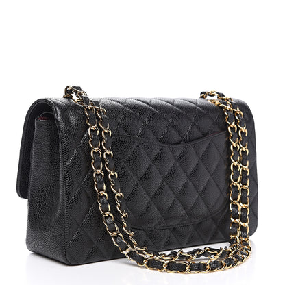 Chanel Caviar Quilted Medium Double Flap Black 2 of 9