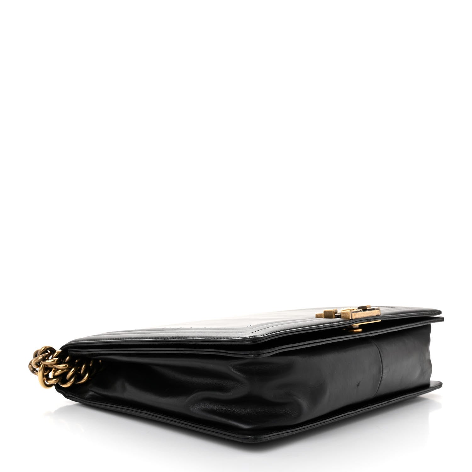 Chanel Glazed Calfskin Large Boy Flap Black 4 of 17