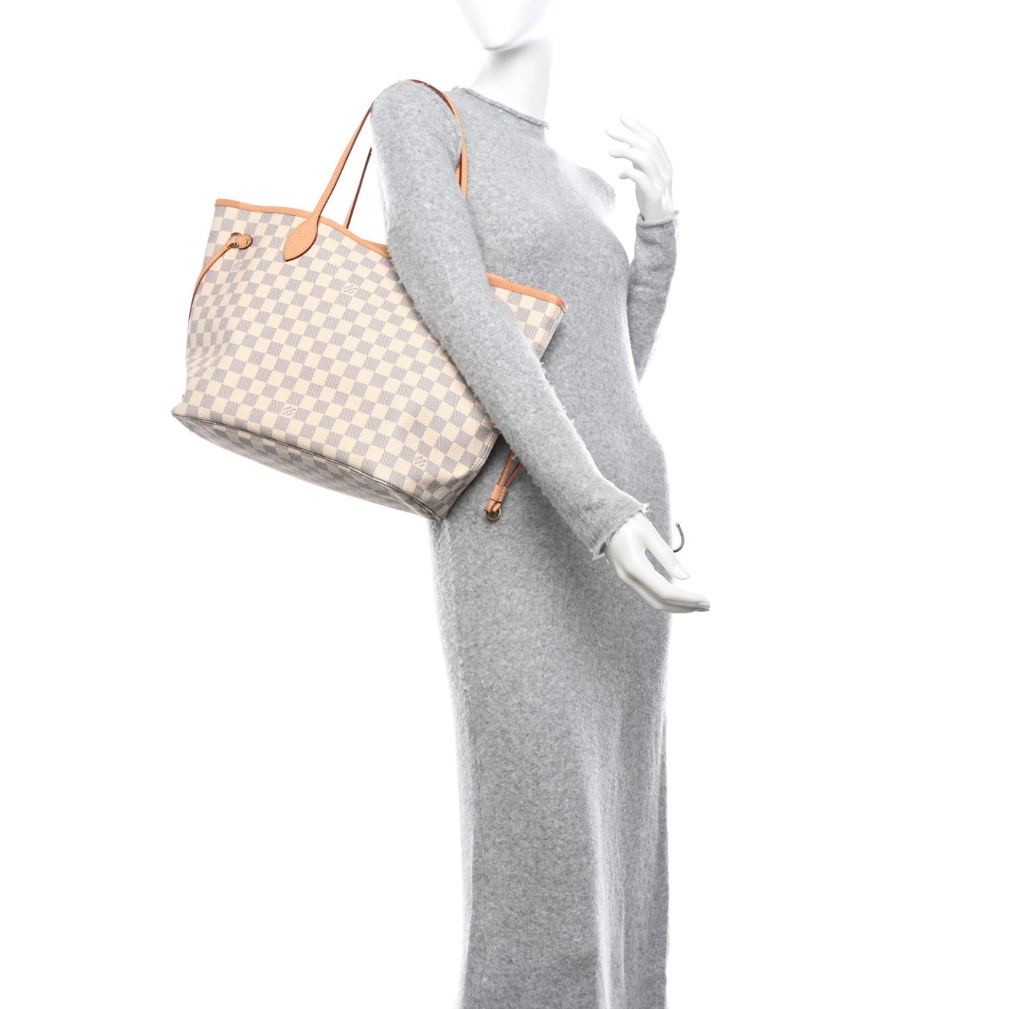 Damier Azur Neo Neverfull MM Rose Ballerine
