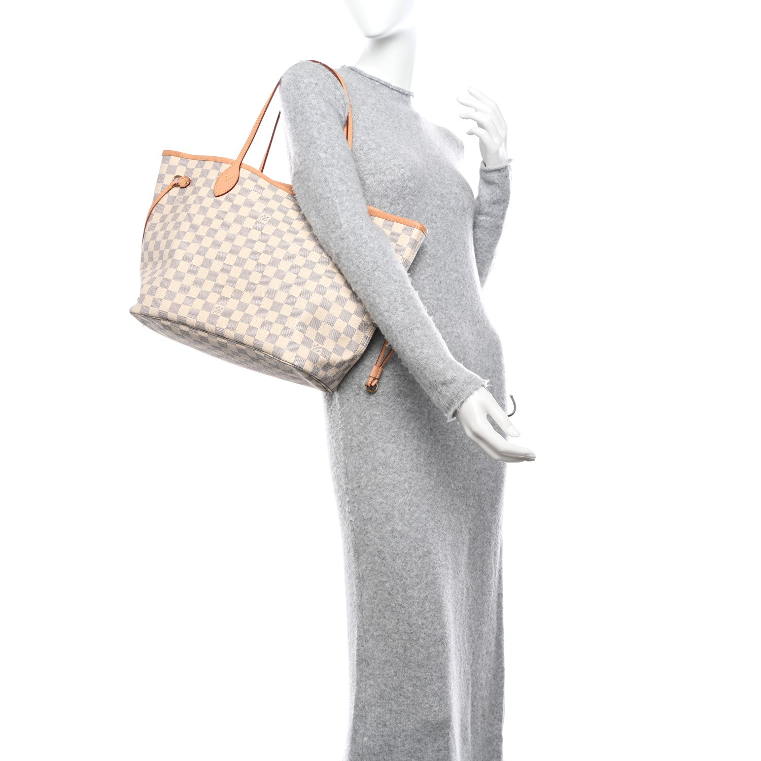 Louis Vuitton Damier Azur Neo Neverfull MM Rose Ballerine 2 of 13