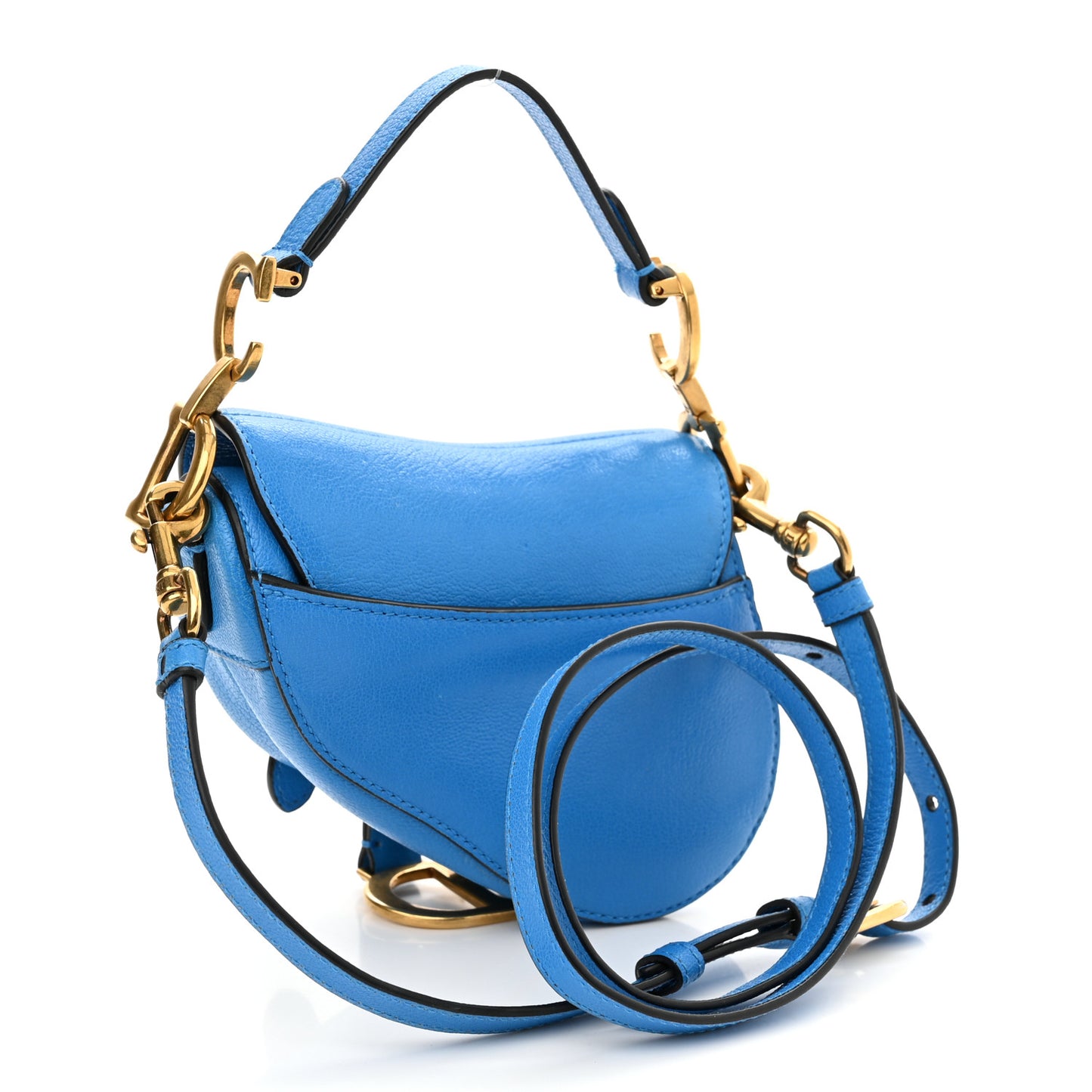 Micro Saddle Bag With Strap Blue