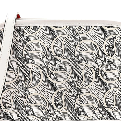 Christian Louboutin Calfskin Small Loubinth Radioloubi White Black 8 of 12