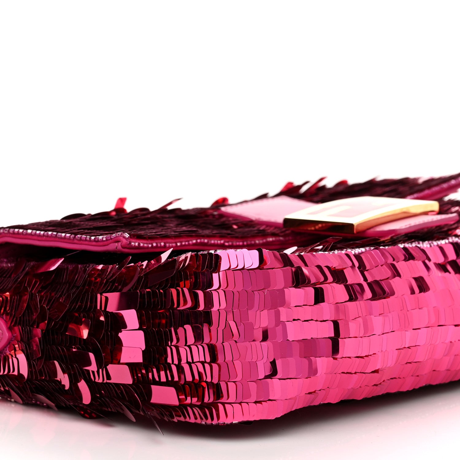 Fendi Sequin Paillettes Vitello Grace Sex and the City Baguette Ciclamino Pilar 9 of 10
