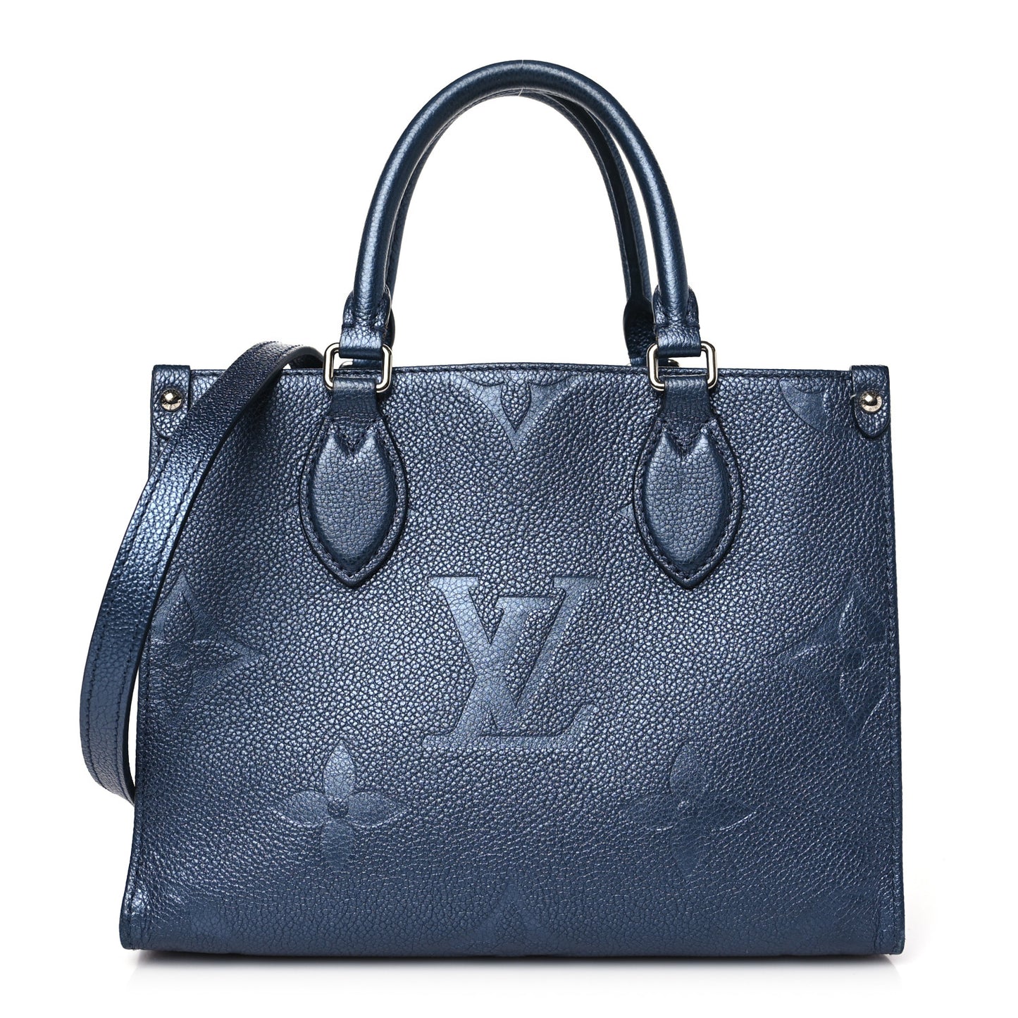 Metallic Empreinte Monogram Giant Onthego PM Navy Nacre