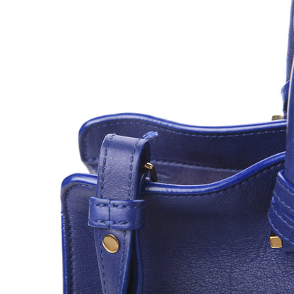 Saint Laurent Calfskin Small Classic Y Cabas Navy 7 of 8
