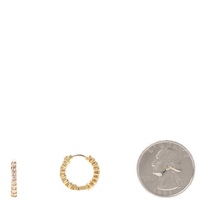 Roberto Coin 18K Yellow Gold Diamond .75ctw Inside Out Hoop Earrings 2 of 4