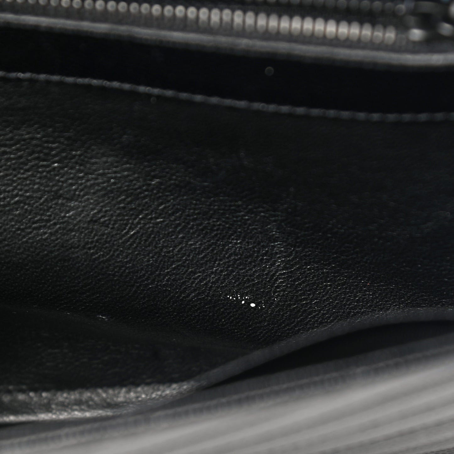 Grain De Poudre Matelasse Chevron Monogram Chain Wallet Black