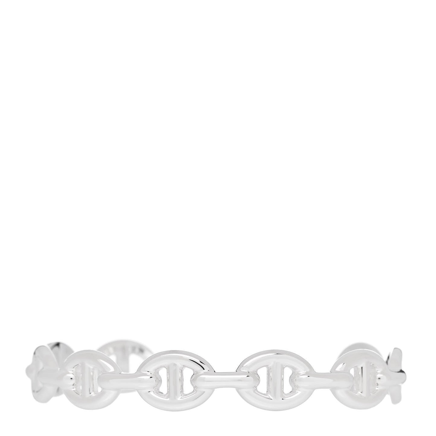 Sterling Silver MM Chaine d'Ancre Enchainee Cuff Bracelet ST