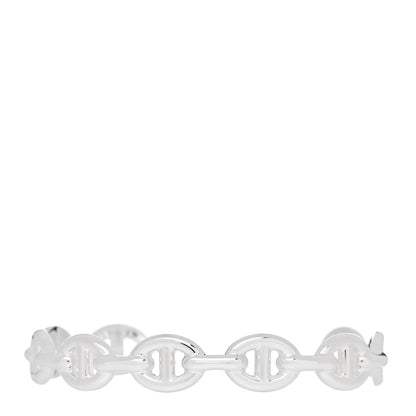 Hermes Sterling Silver MM Chaine d'Ancre Enchainee Cuff Bracelet ST 1 of 6