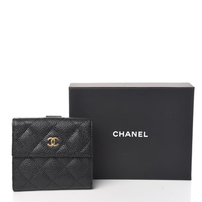 Chanel Caviar Quilted Compact French Flap Wallet Black 9 of 9