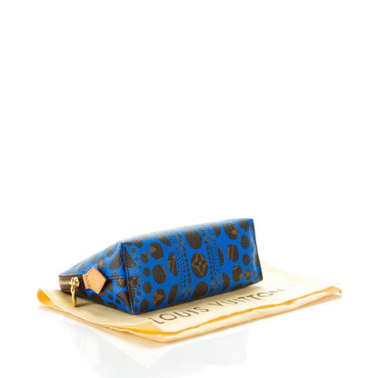 Louis Vuitton Monogram Kusama Pumpkin Dots Cosmetic Pouch Blue 4 of 7