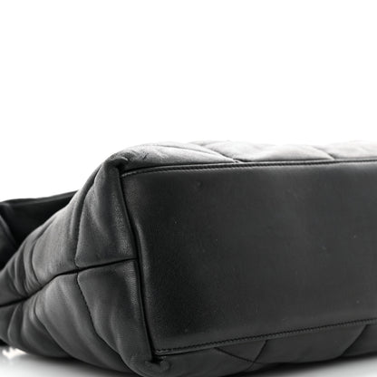 Saint Laurent Lambskin Quilted Monogram Monochrome Medium Loulou Puffer Chain Satchel Black 10 of 18
