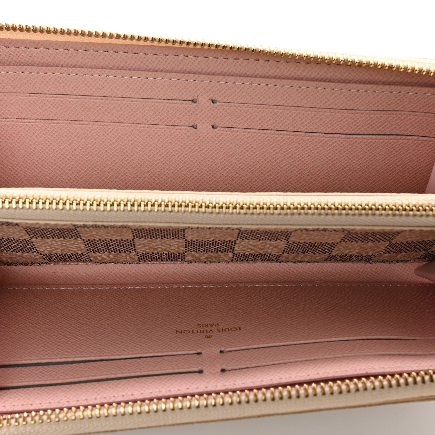 Louis Vuitton Damier Azur Clemence Wallet Rose Ballerine 5 of 11