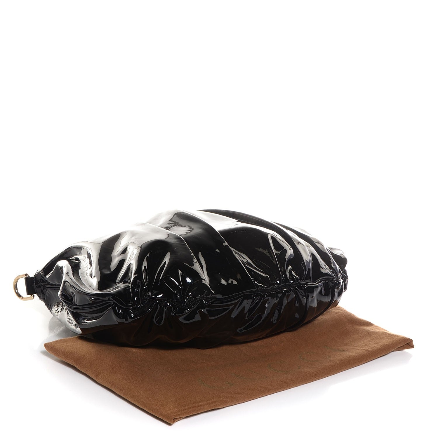 Gucci Patent Large Hysteria Top Handle Bag Black 4 of 7