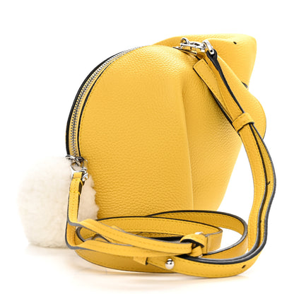 Loewe Calfskin Shearling Mini Bunny Crossbody Bag Yellow 3 of 10