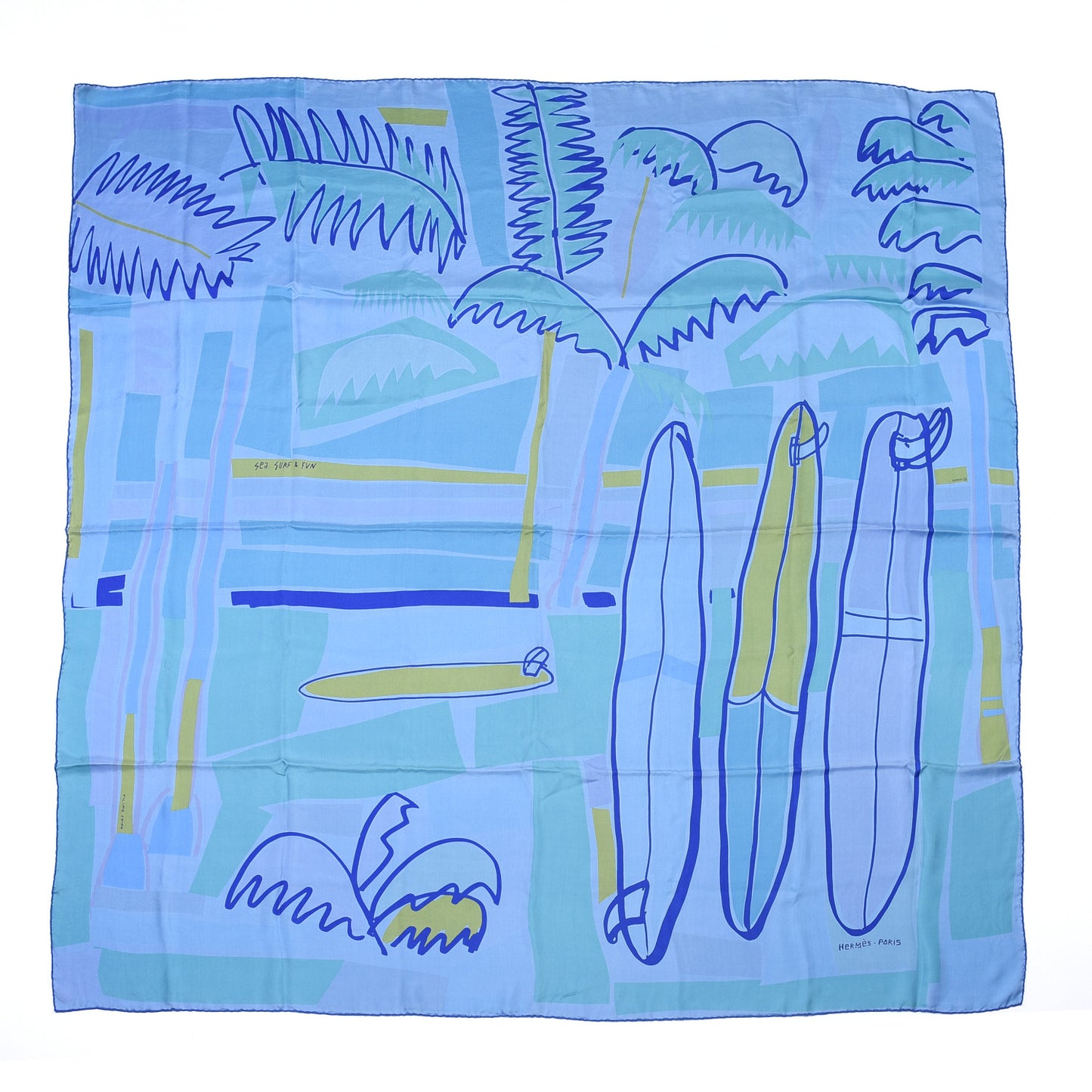 Silk Sea Surf and Fun Scarf 140