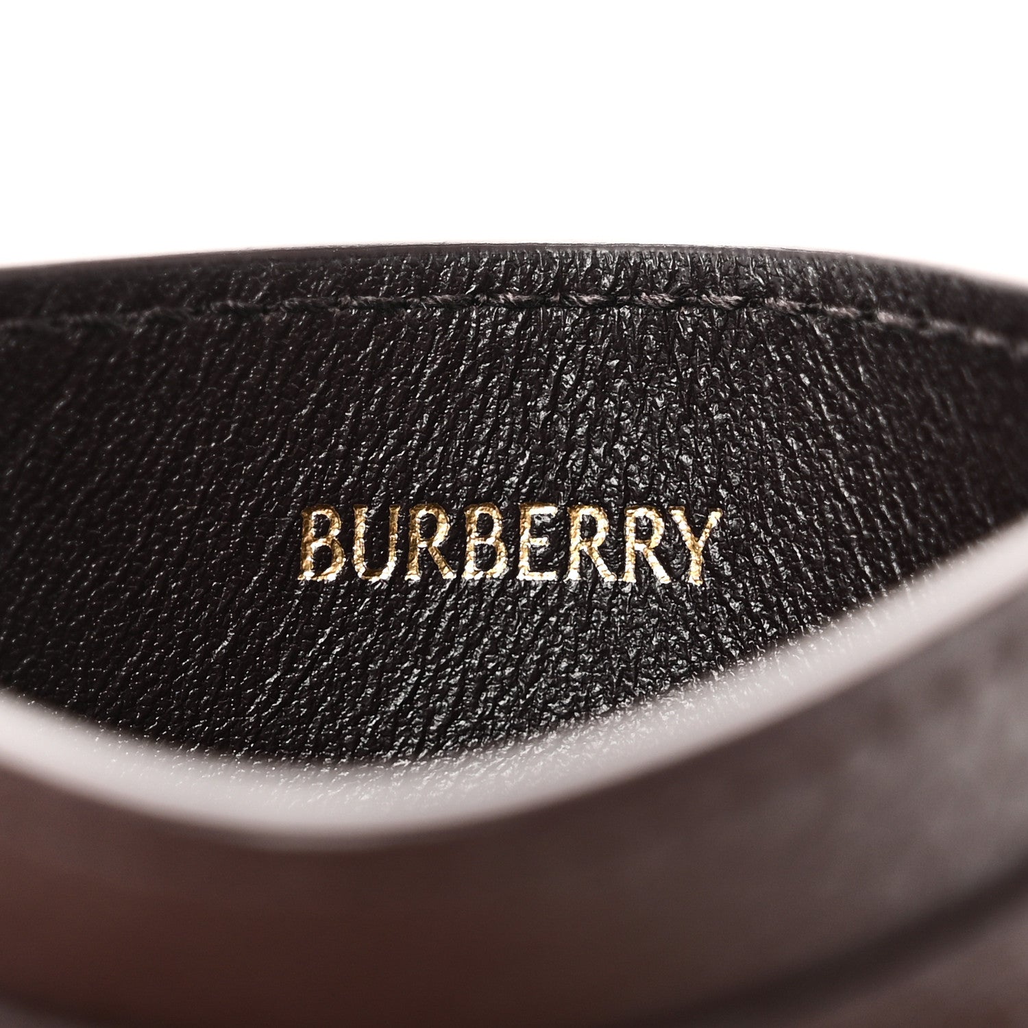 Burberry Grained Calfskin Jacquard Woven Vintage Check Highlands Card Case Sand 6 of 8