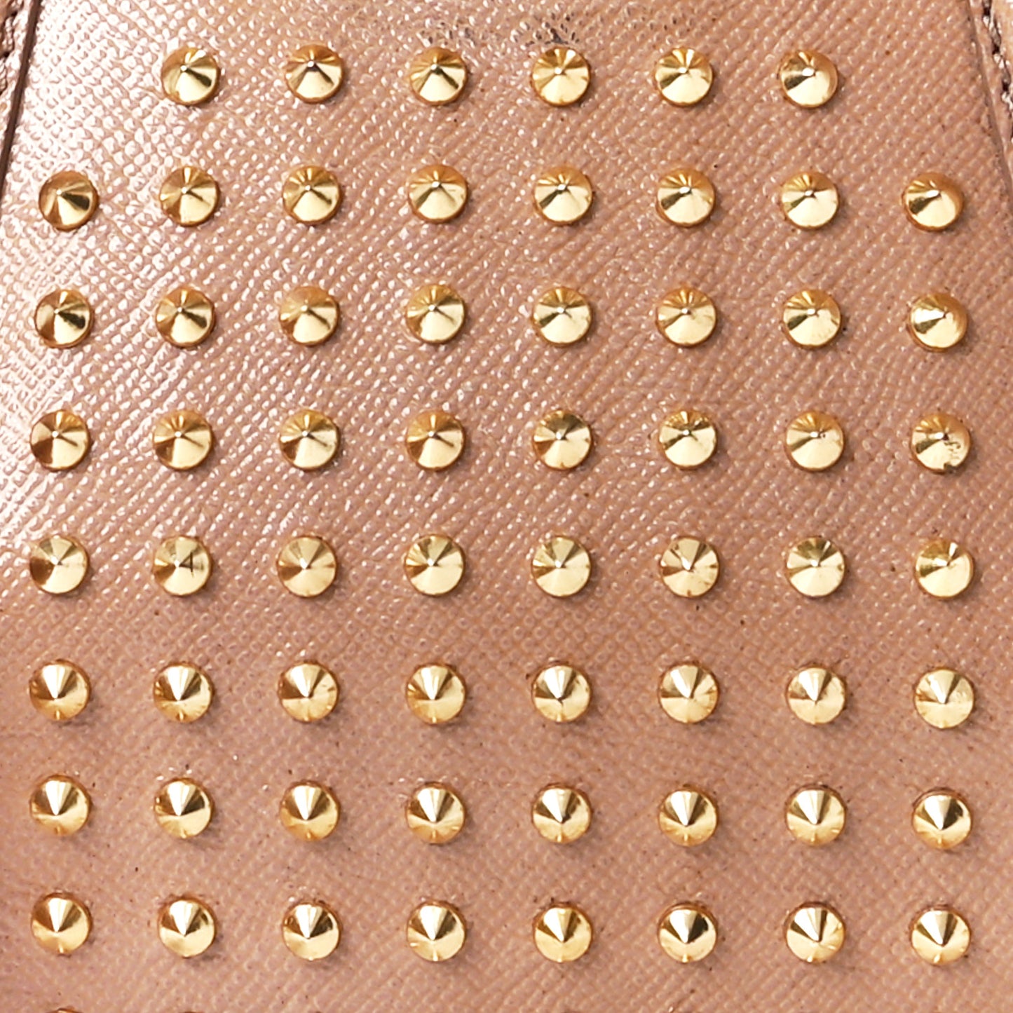 Patent Calfskin Studded Small Blaze Bowler Bag Oyster Pink