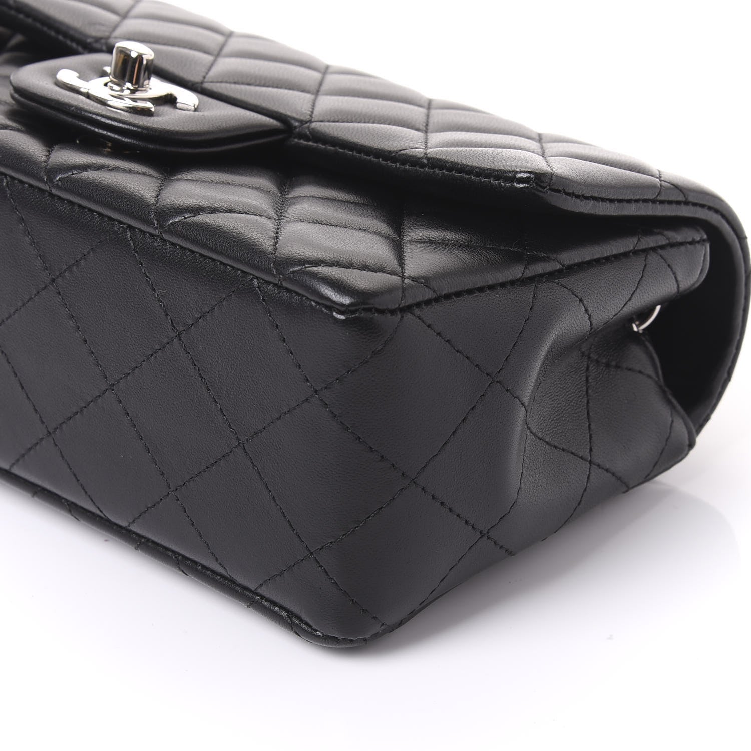 Chanel Lambskin Quilted Mini Rectangular Flap Black 6 of 10