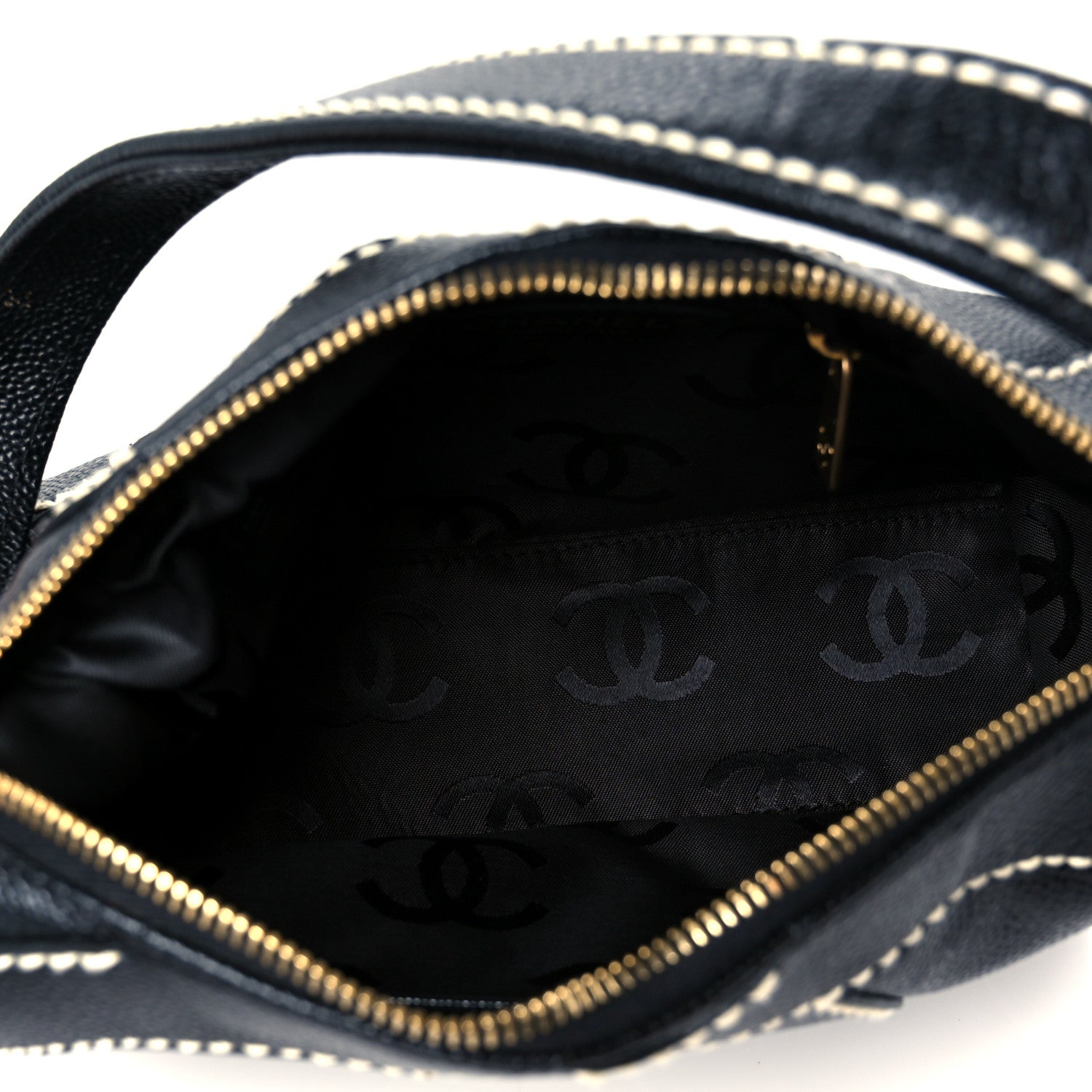Chanel Caviar CC Stitched Small Hobo Black 5 of 10