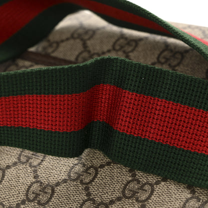 Gucci GG Supreme Monogram Web Small Neo Vintage Double Flap Messenger Bag Beige New Acero 13 of 13