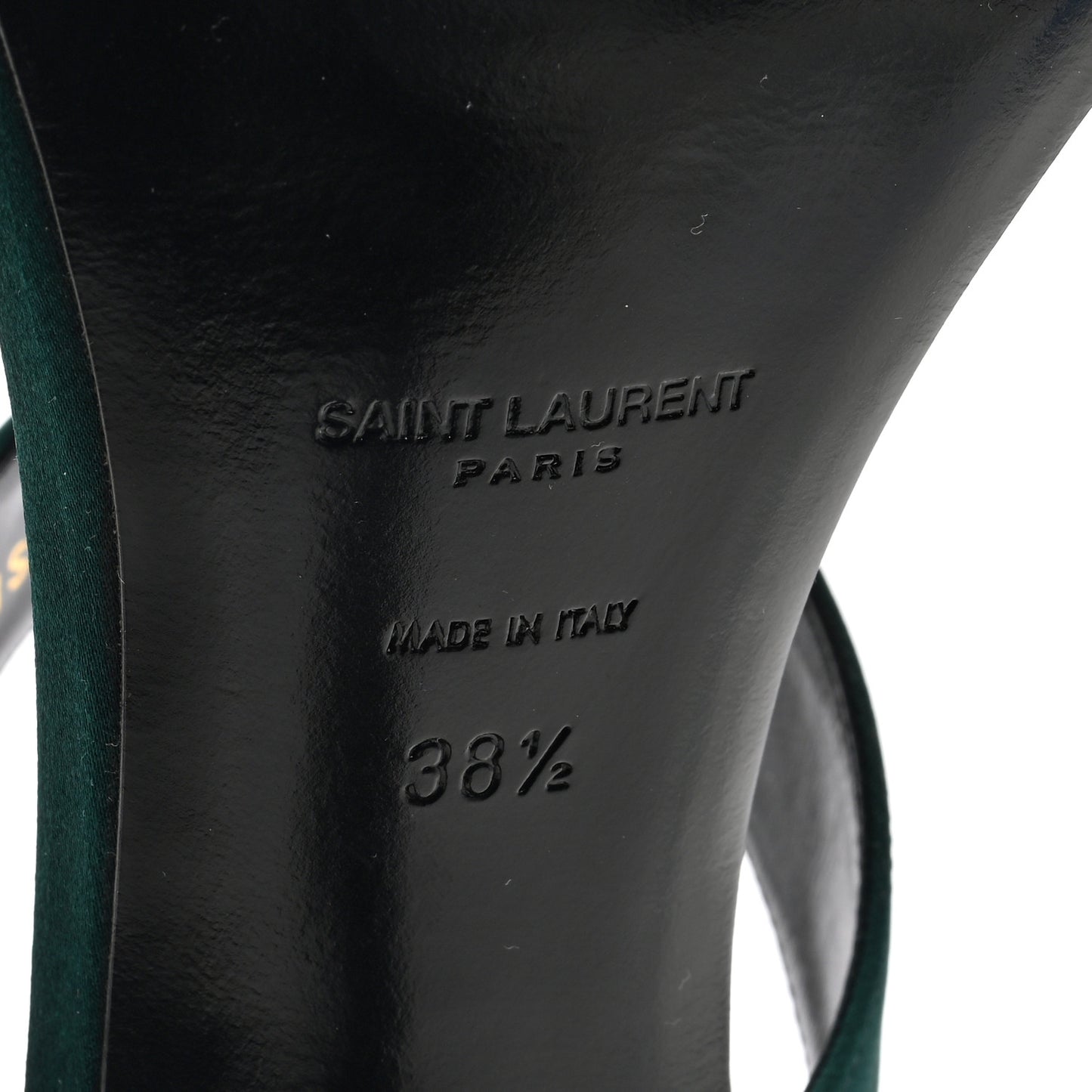 Crepe Satin Martha Mule 110 Sandals 38.5 Dorian Green