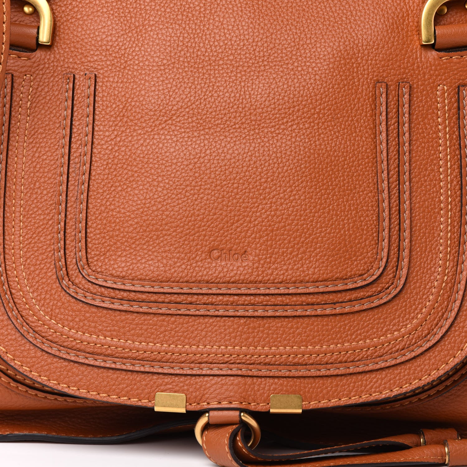 Chloe Calfskin Medium Marcie Satchel Tan 12 of 12