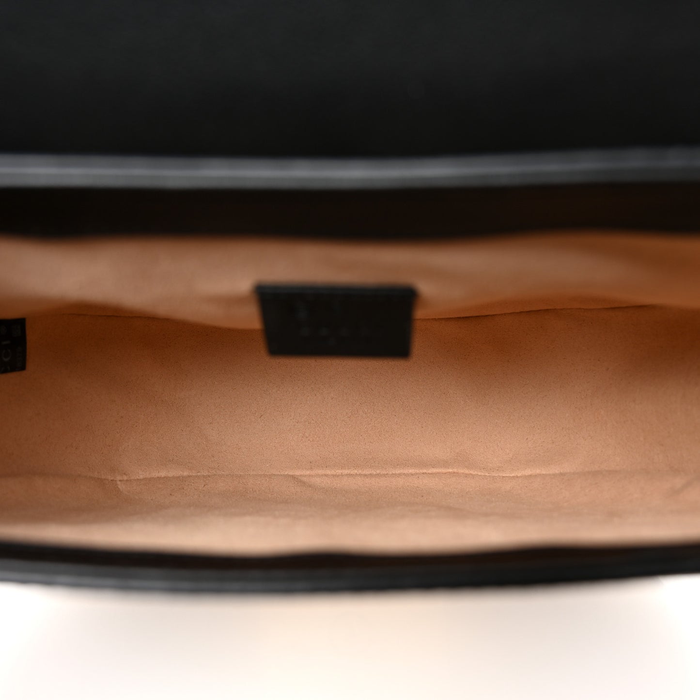 GG Supreme Monogram Web Medium Padlock Messenger Shoulder Bag Black